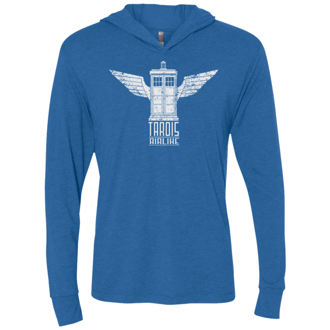 T-Shirts Vintage Royal / X-Small Tardis Airline Triblend Long Sleeve Hoodie Tee