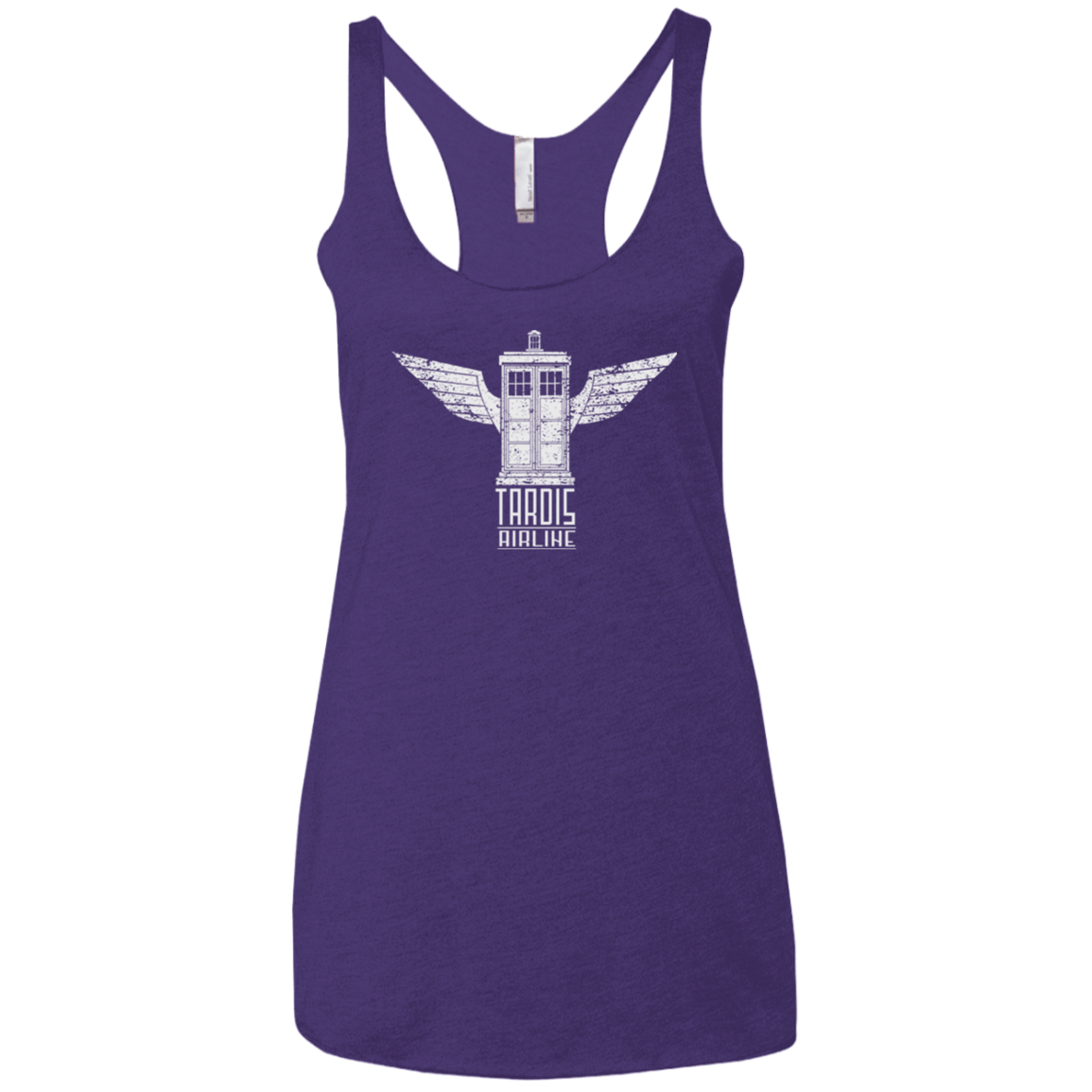 T-Shirts Purple / X-Small Tardis Airline Women's Triblend Racerback Tank