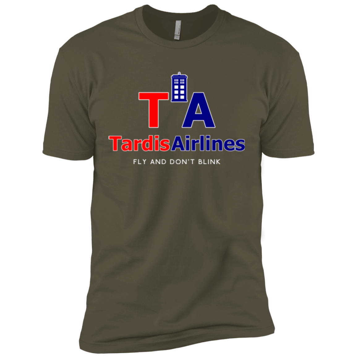 T-Shirts Military Green / X-Small Tardis Airlines Men's Premium T-Shirt