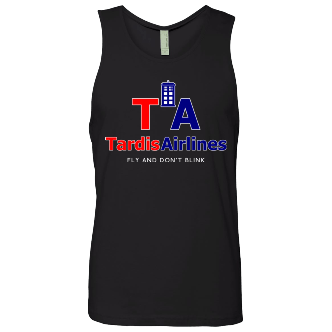 T-Shirts Black / Small Tardis Airlines Men's Premium Tank Top