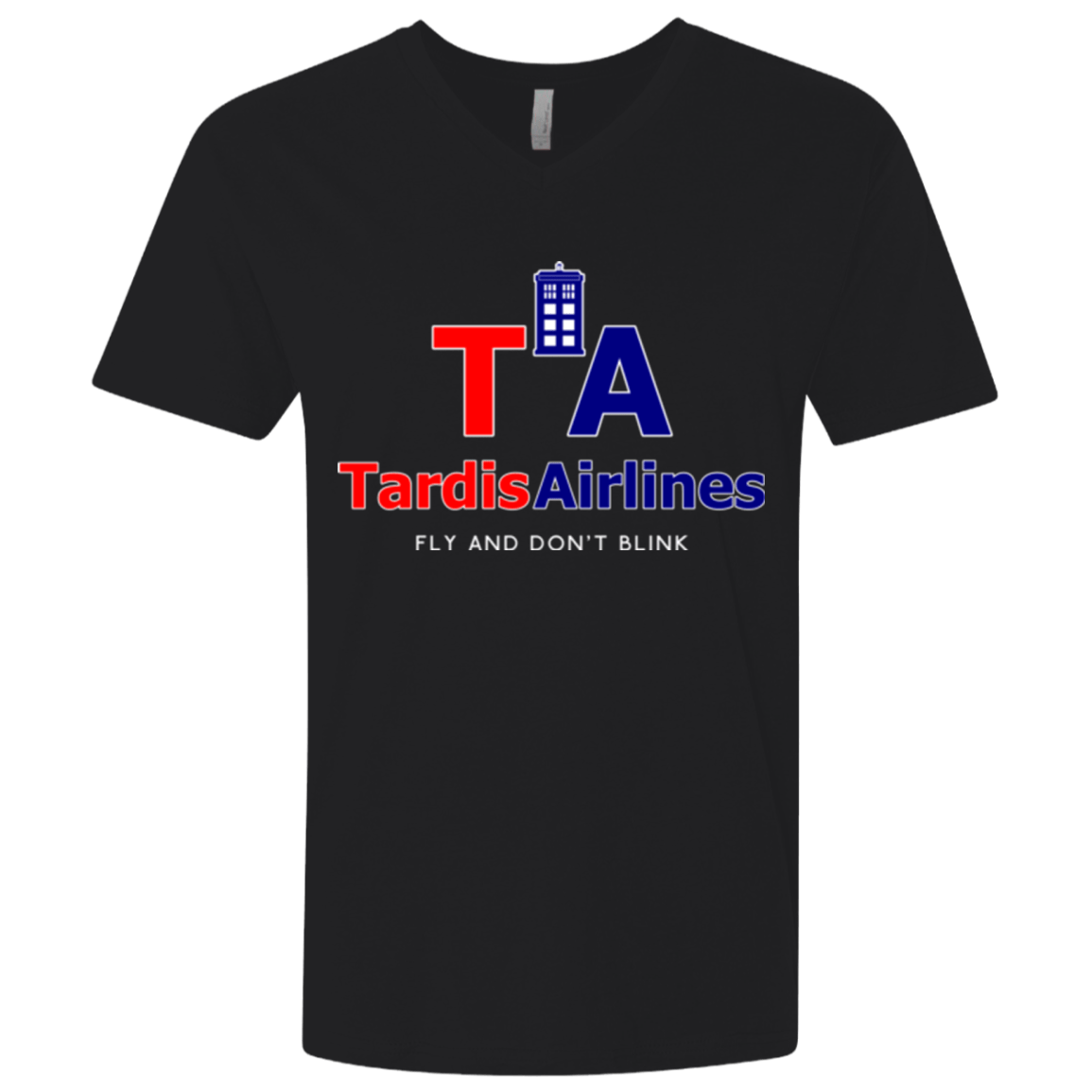 T-Shirts Black / X-Small Tardis Airlines Men's Premium V-Neck