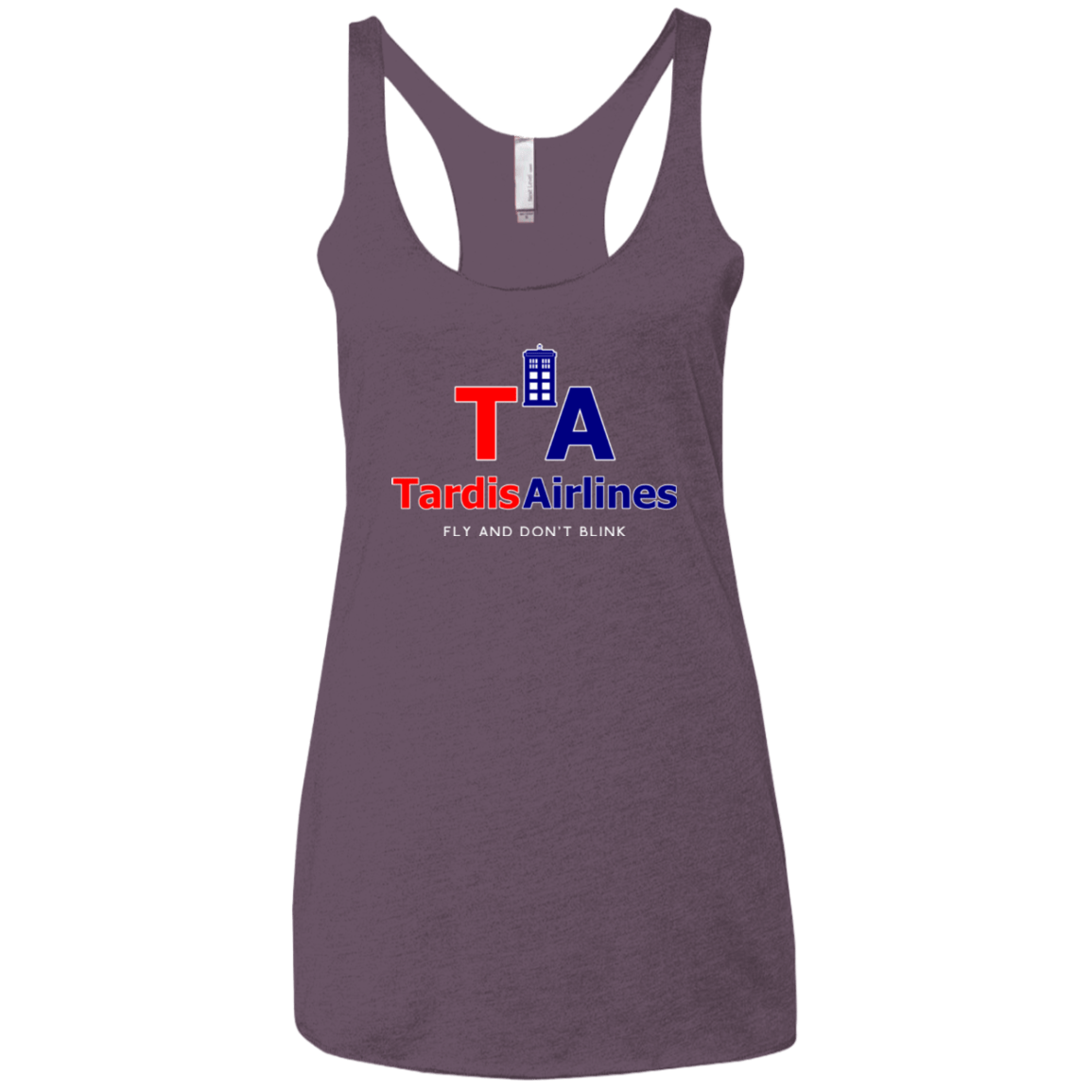 T-Shirts Vintage Purple / X-Small Tardis Airlines Women's Triblend Racerback Tank