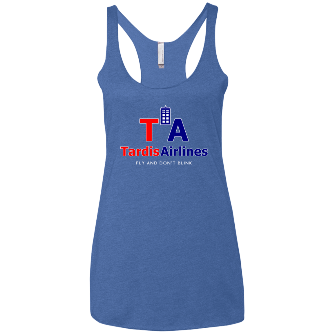 T-Shirts Vintage Royal / X-Small Tardis Airlines Women's Triblend Racerback Tank
