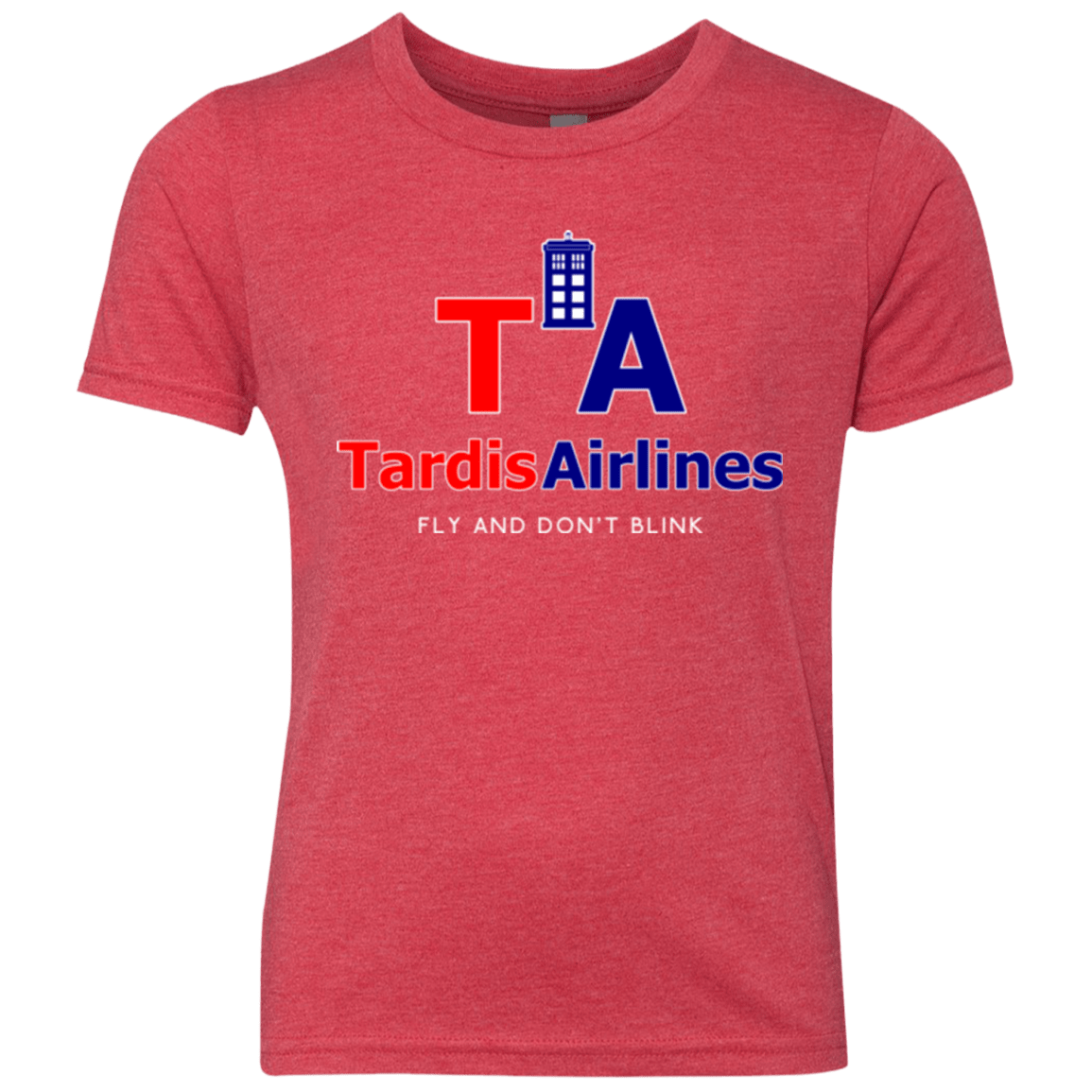 T-Shirts Vintage Red / YXS Tardis Airlines Youth Triblend T-Shirt