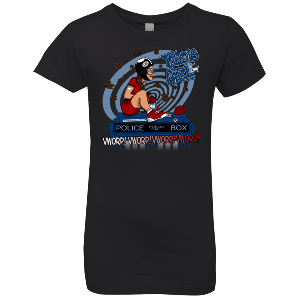 T-Shirts Black / YXS Tardis Girl Girls Premium T-Shirt