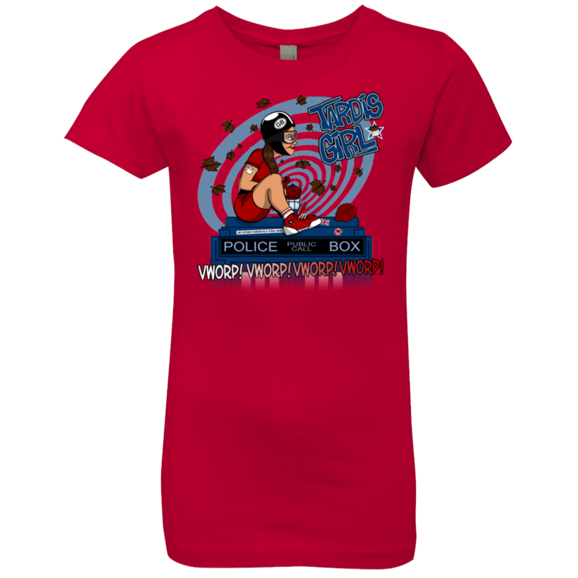 T-Shirts Red / YXS Tardis Girl Girls Premium T-Shirt