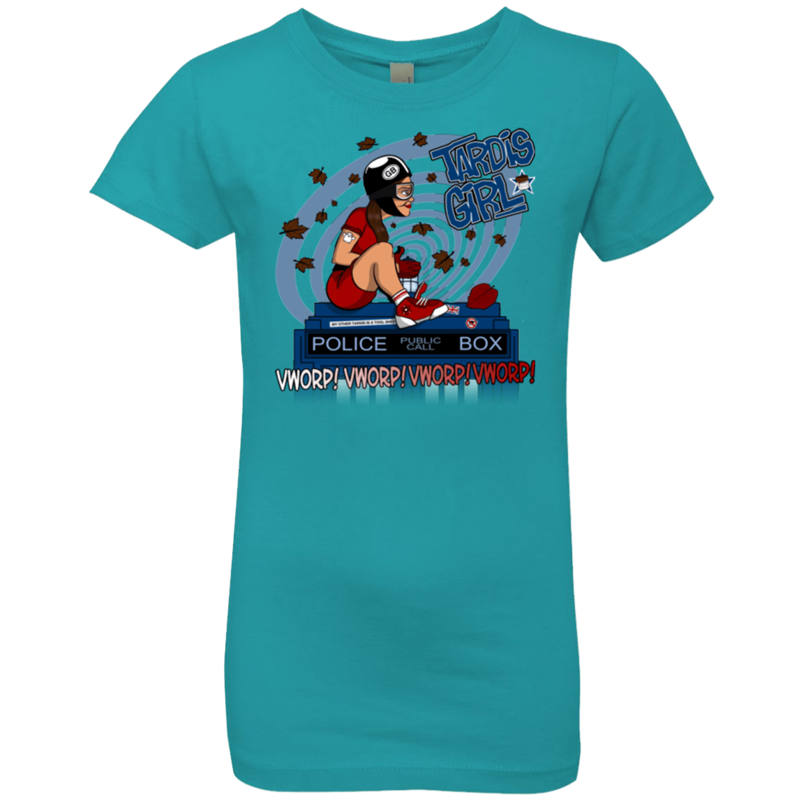 T-Shirts Tahiti Blue / YXS Tardis Girl Girls Premium T-Shirt