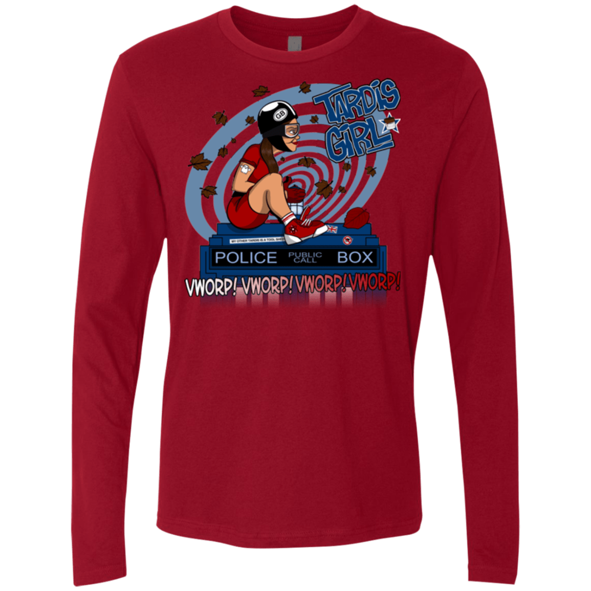 T-Shirts Cardinal / Small Tardis Girl Men's Premium Long Sleeve
