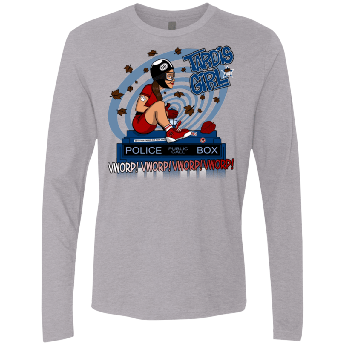 T-Shirts Heather Grey / Small Tardis Girl Men's Premium Long Sleeve