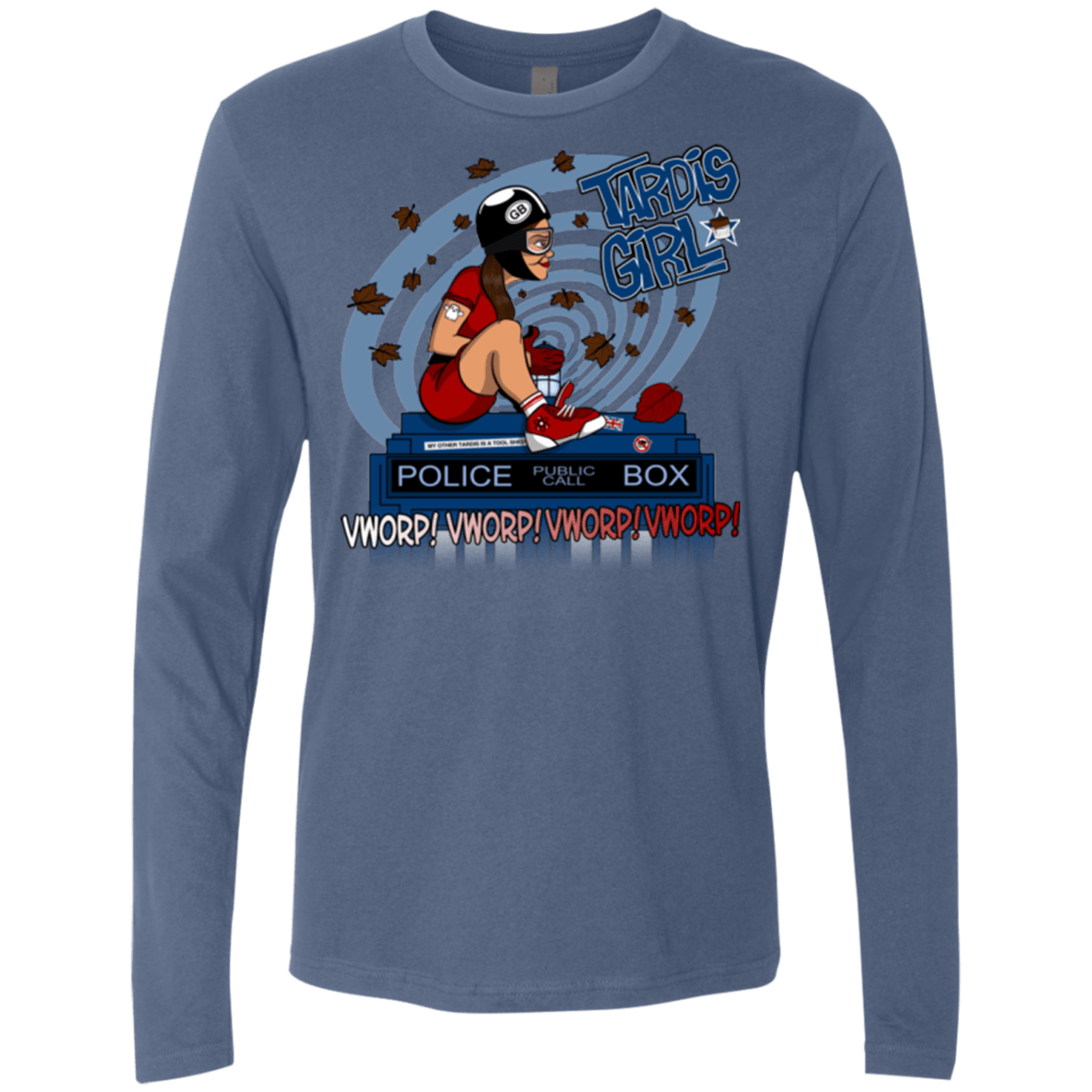 T-Shirts Indigo / Small Tardis Girl Men's Premium Long Sleeve