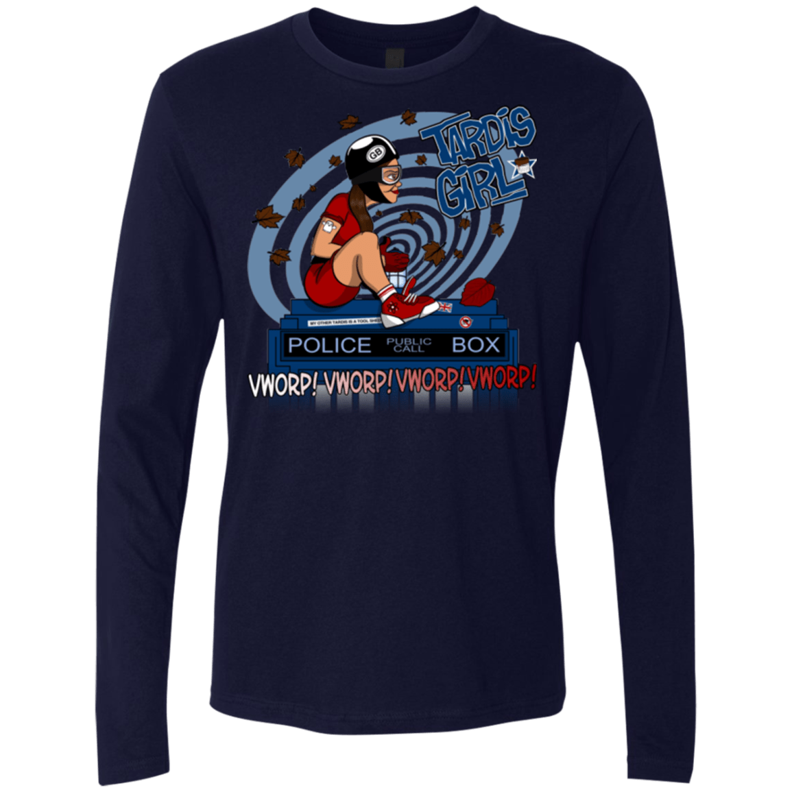 T-Shirts Midnight Navy / Small Tardis Girl Men's Premium Long Sleeve