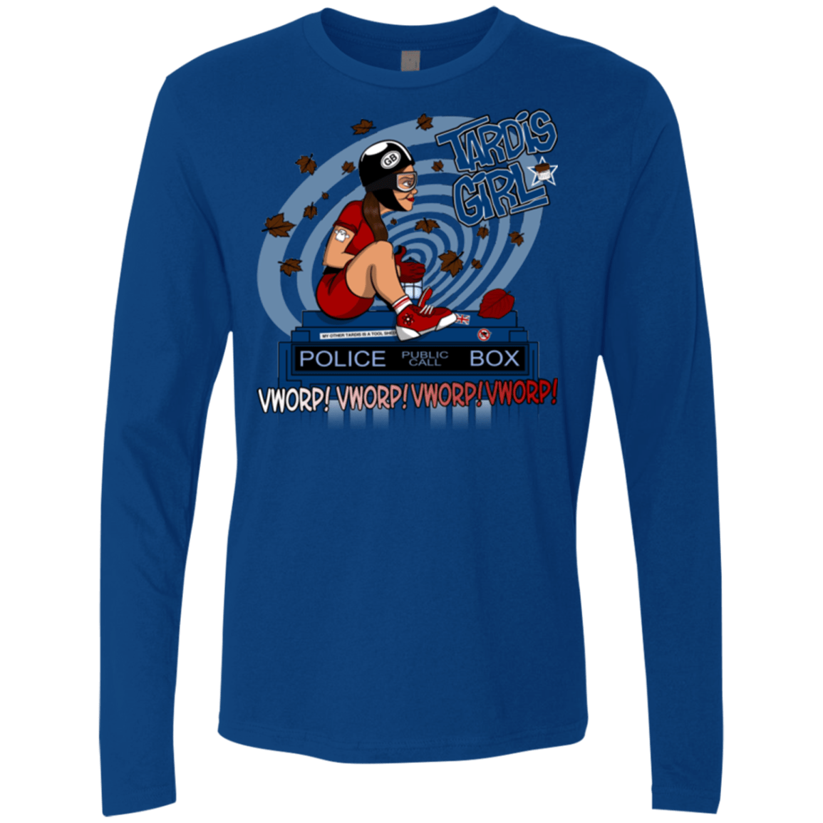 T-Shirts Royal / Small Tardis Girl Men's Premium Long Sleeve