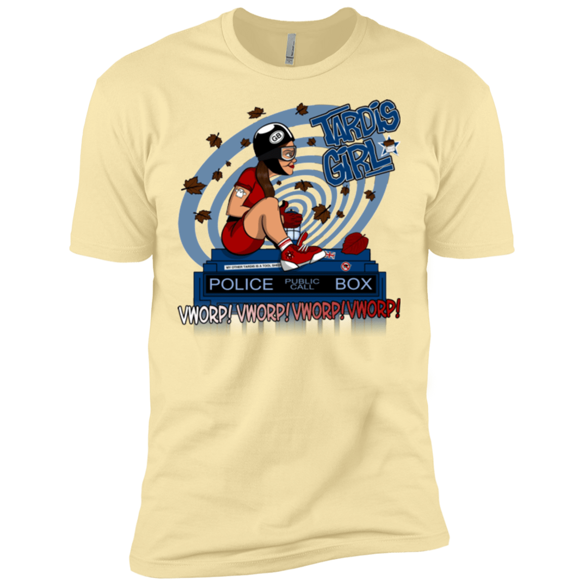 T-Shirts Banana Cream / X-Small Tardis Girl Men's Premium T-Shirt
