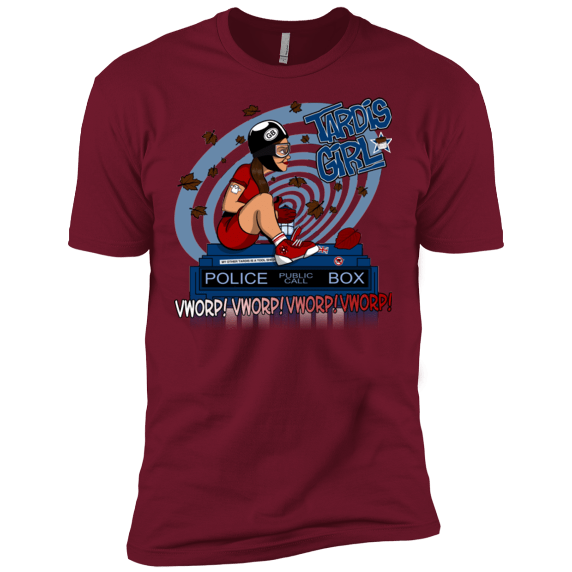 T-Shirts Cardinal / X-Small Tardis Girl Men's Premium T-Shirt