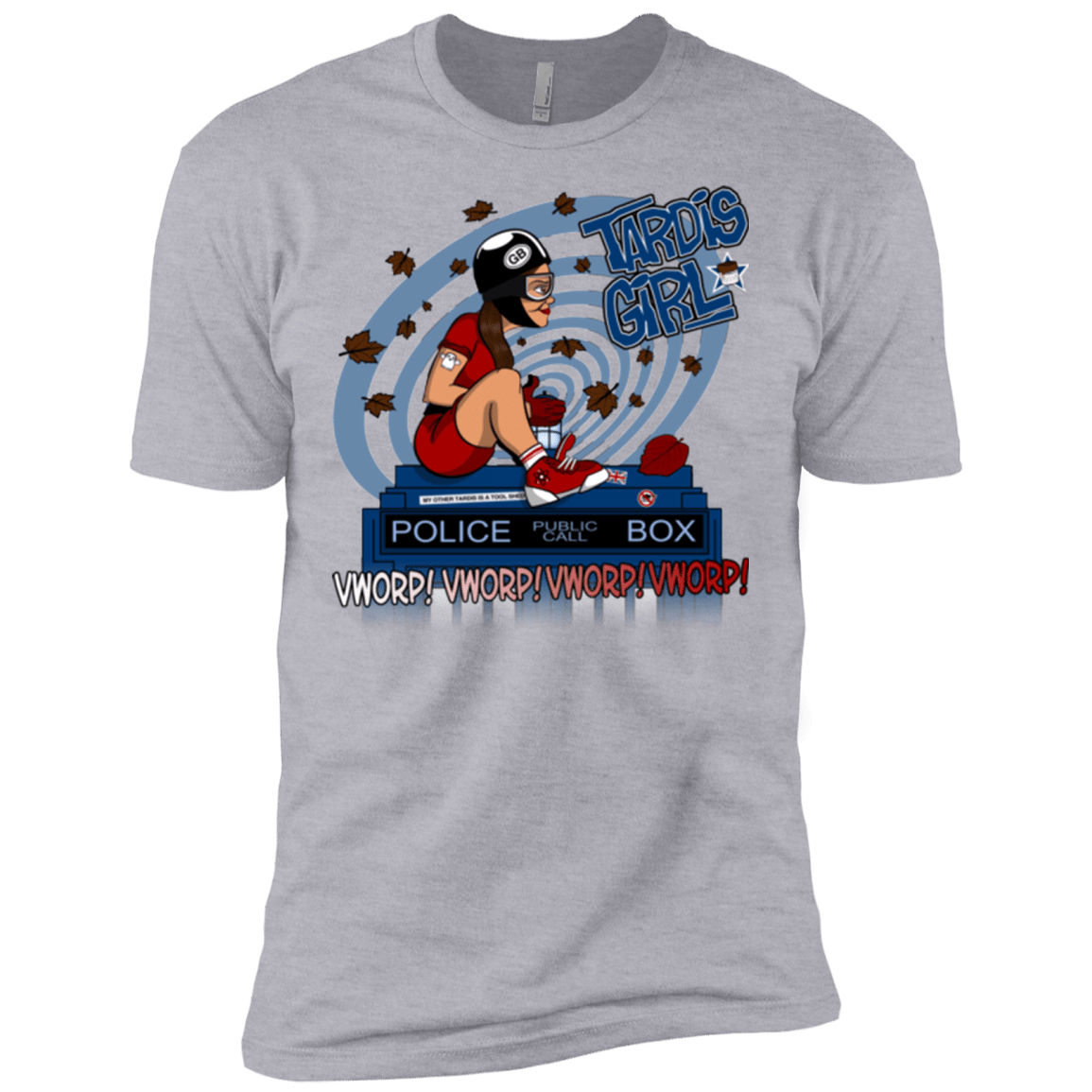 T-Shirts Heather Grey / X-Small Tardis Girl Men's Premium T-Shirt