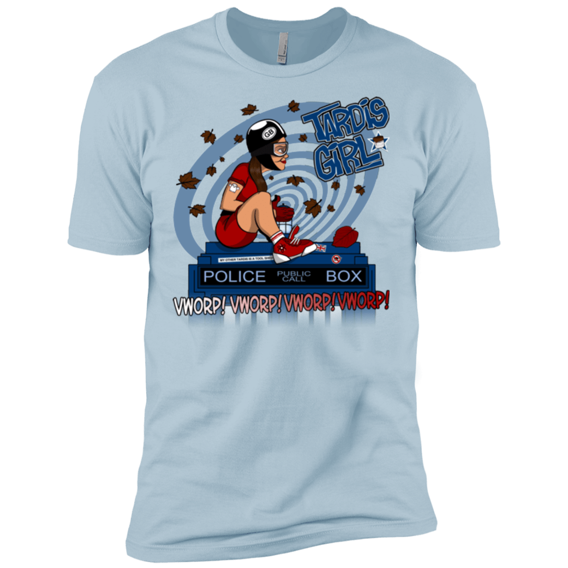 T-Shirts Light Blue / X-Small Tardis Girl Men's Premium T-Shirt