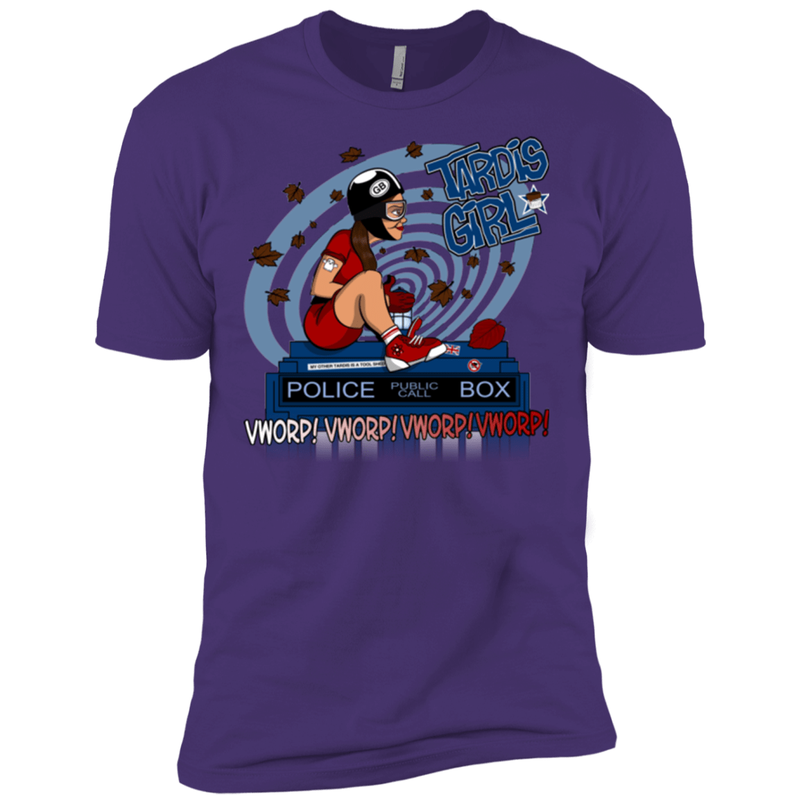 T-Shirts Purple / X-Small Tardis Girl Men's Premium T-Shirt