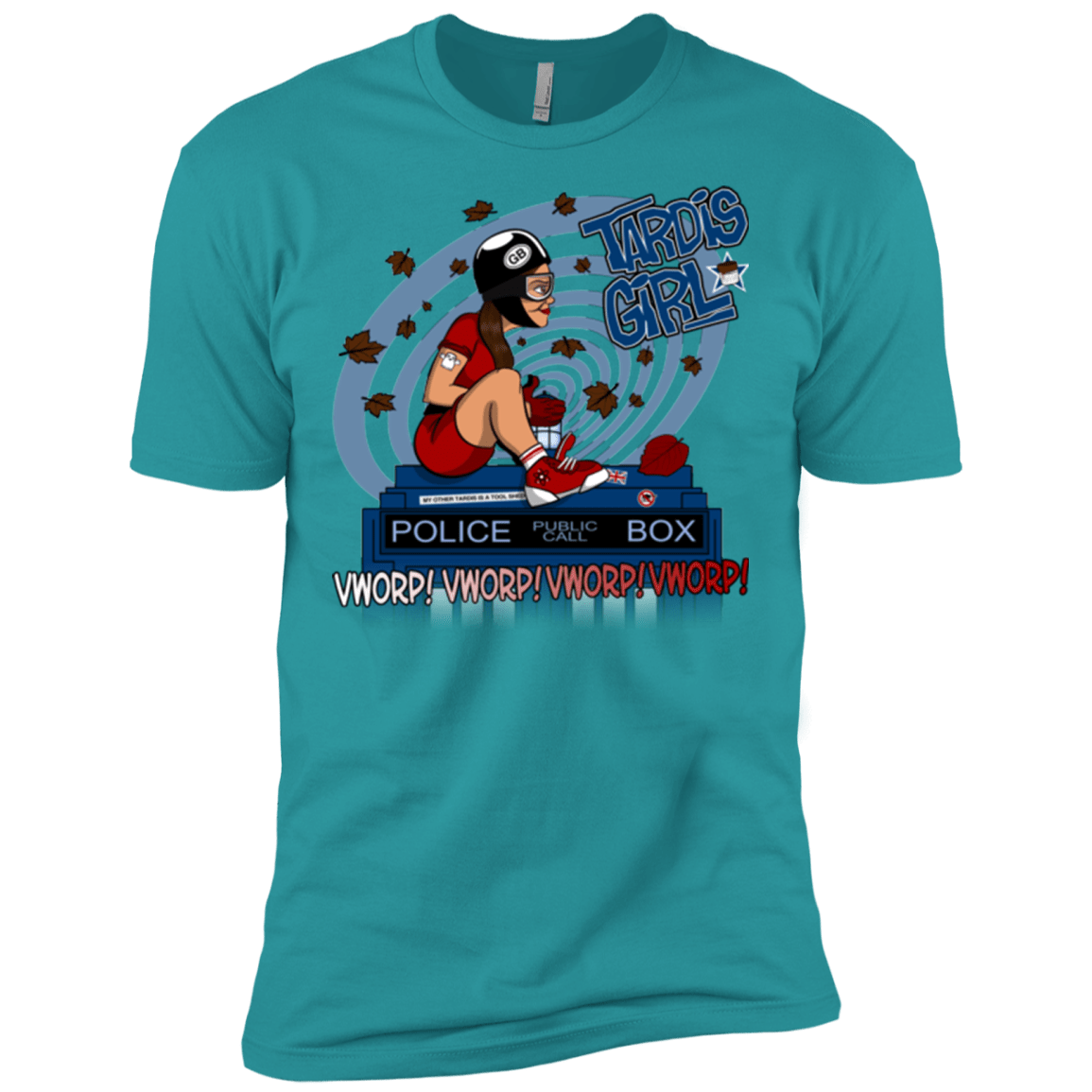 T-Shirts Tahiti Blue / X-Small Tardis Girl Men's Premium T-Shirt