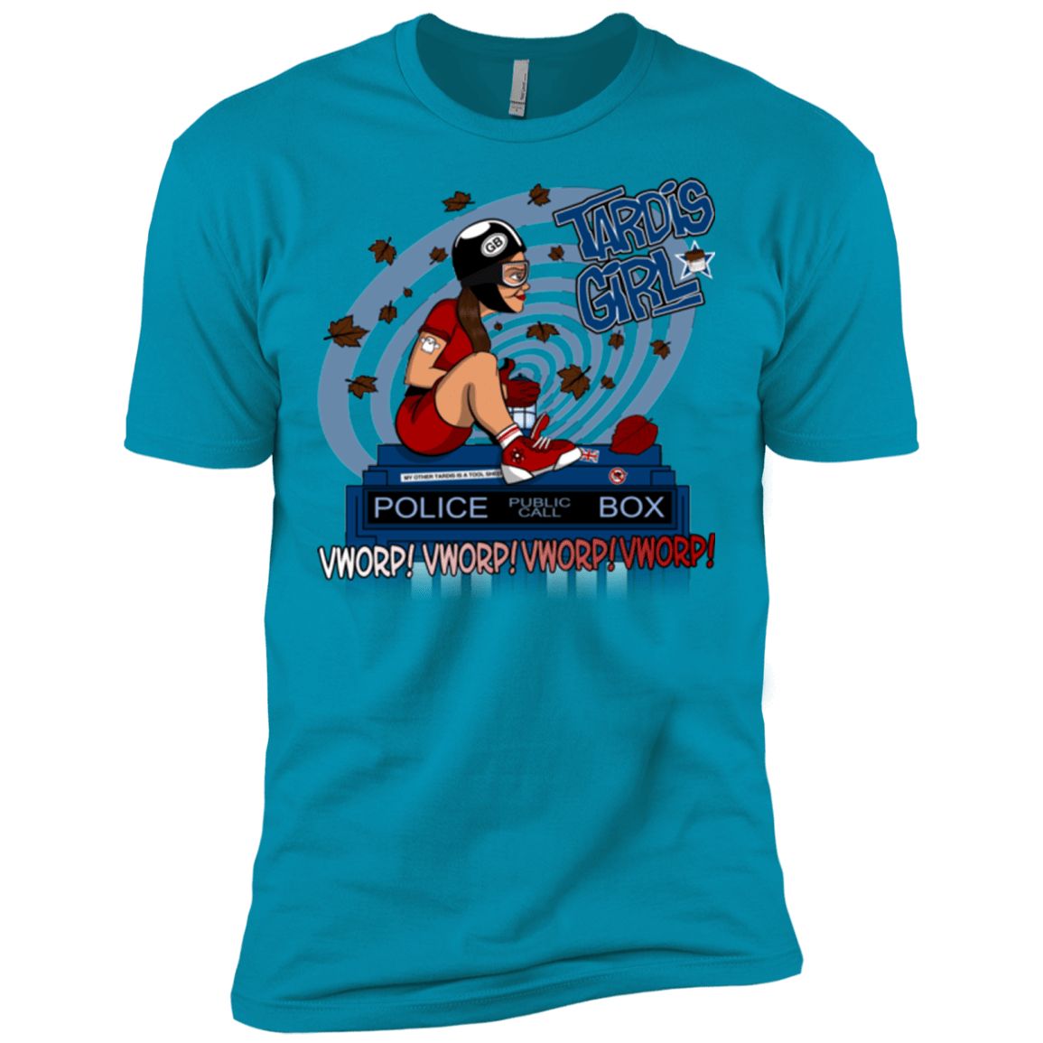 T-Shirts Turquoise / X-Small Tardis Girl Men's Premium T-Shirt
