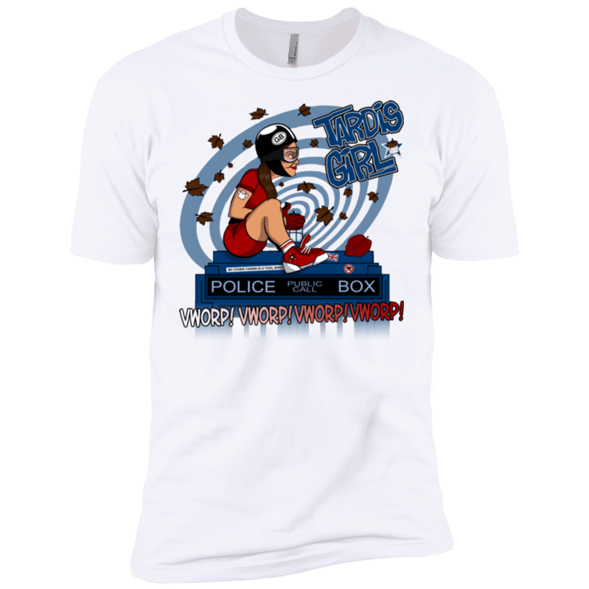 T-Shirts White / X-Small Tardis Girl Men's Premium T-Shirt
