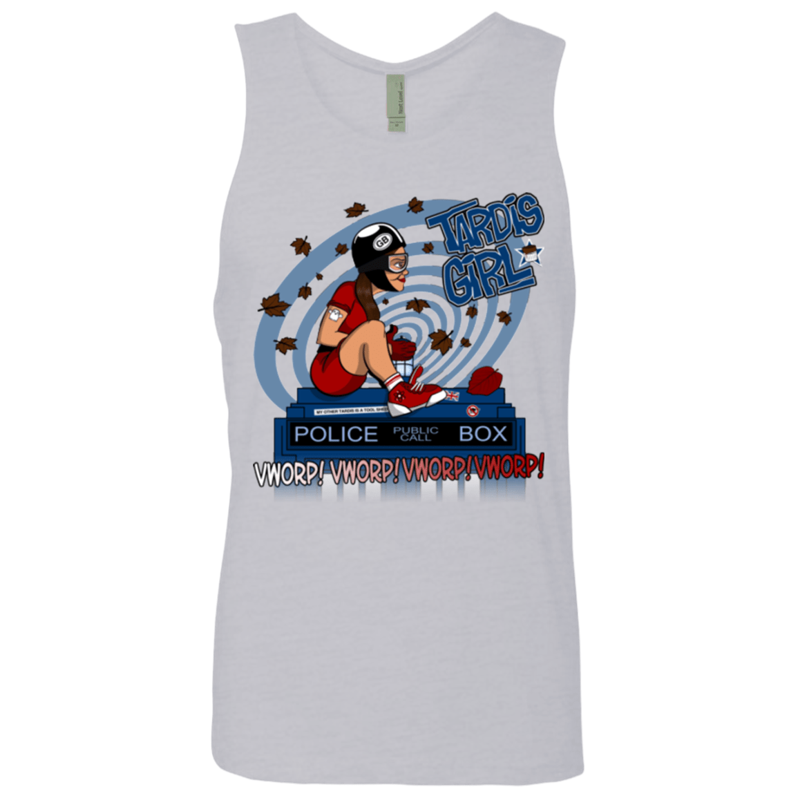 T-Shirts Heather Grey / Small Tardis Girl Men's Premium Tank Top