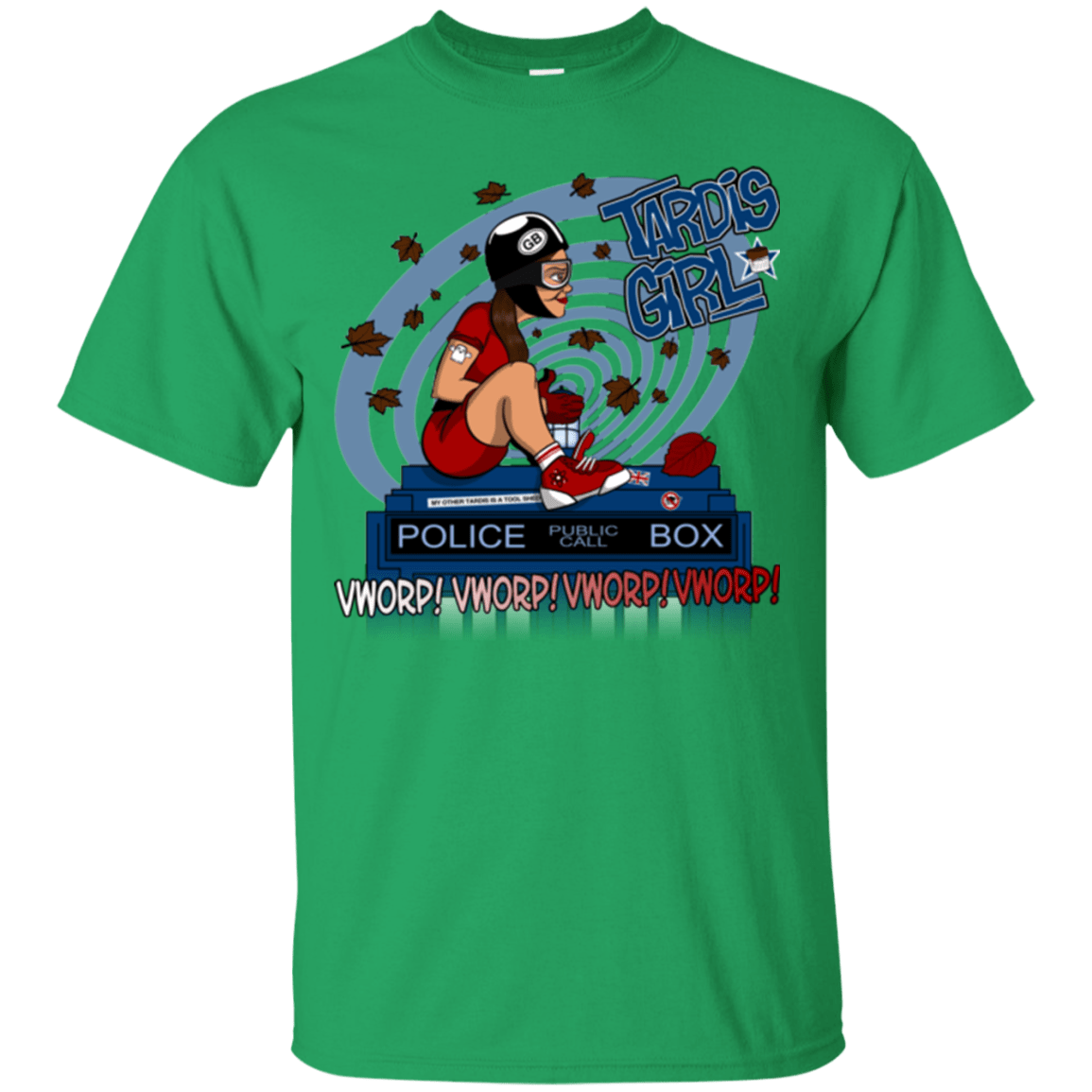 T-Shirts Irish Green / Small Tardis Girl T-Shirt