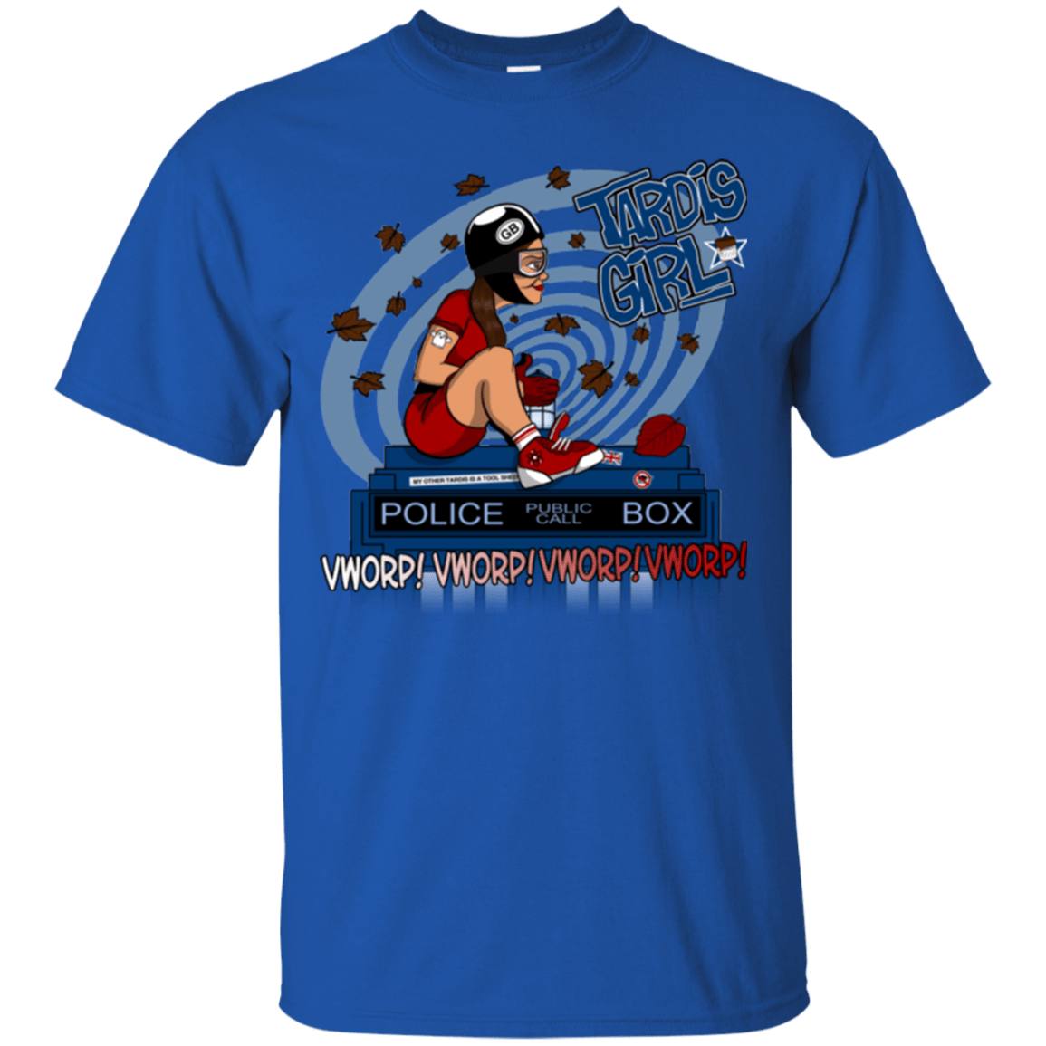 T-Shirts Royal / Small Tardis Girl T-Shirt