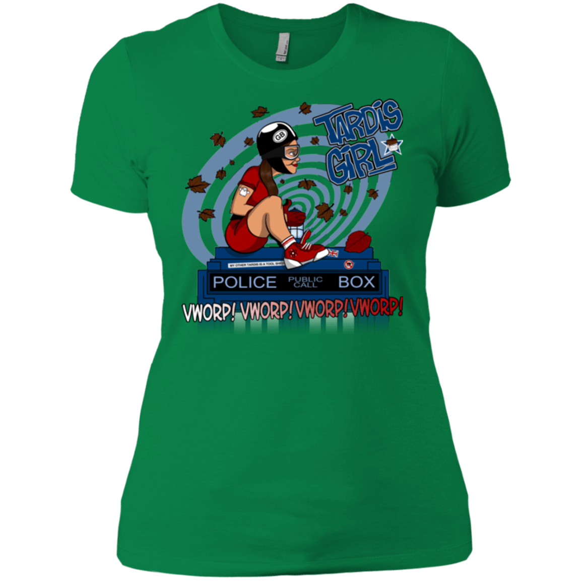 T-Shirts Kelly Green / X-Small Tardis Girl Women's Premium T-Shirt