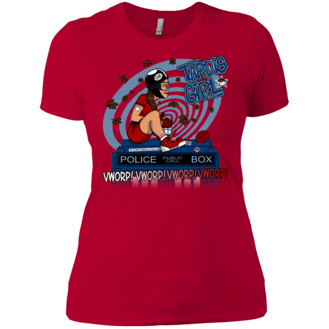 T-Shirts Red / X-Small Tardis Girl Women's Premium T-Shirt