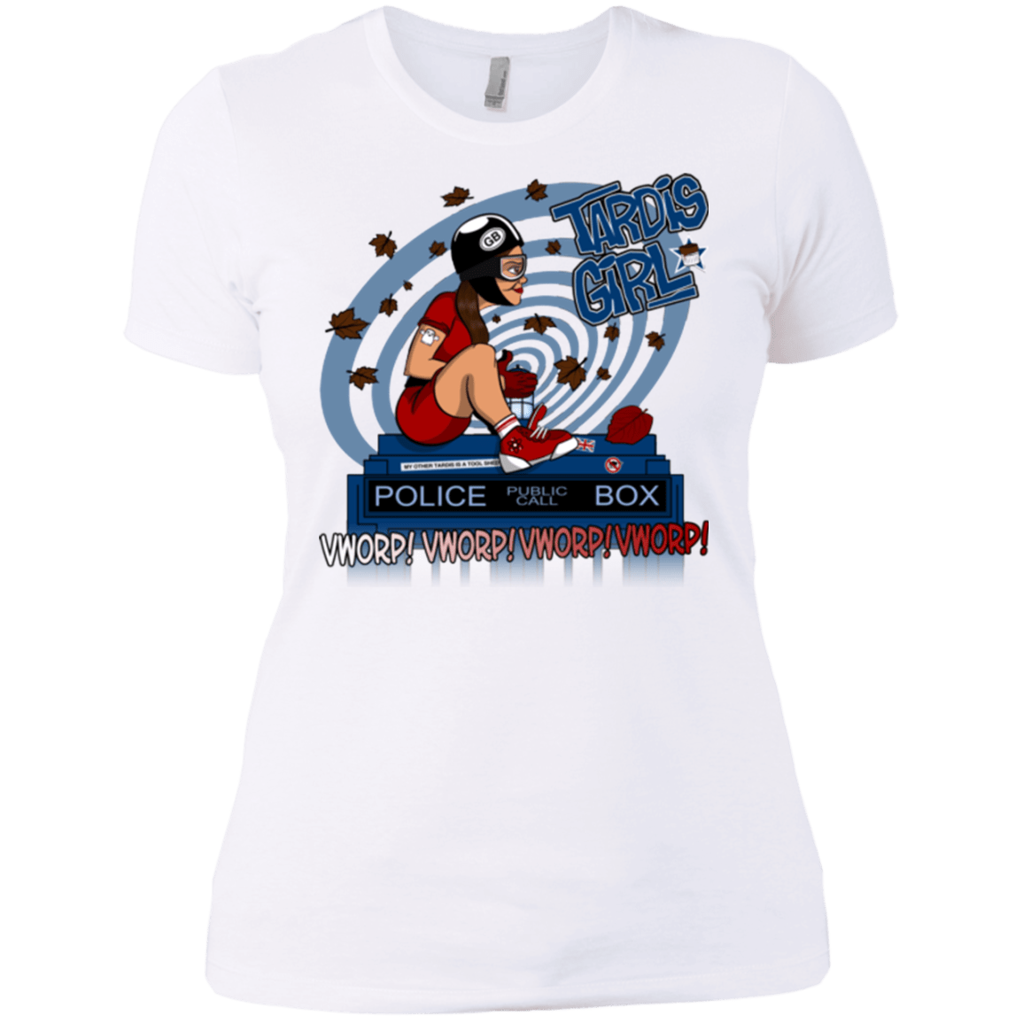 T-Shirts White / X-Small Tardis Girl Women's Premium T-Shirt