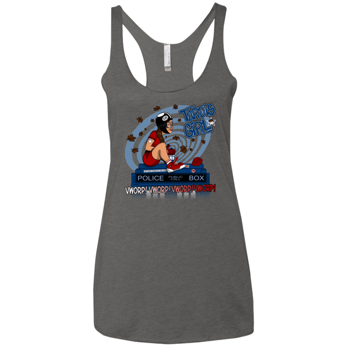 T-Shirts Premium Heather / X-Small Tardis Girl Women's Triblend Racerback Tank