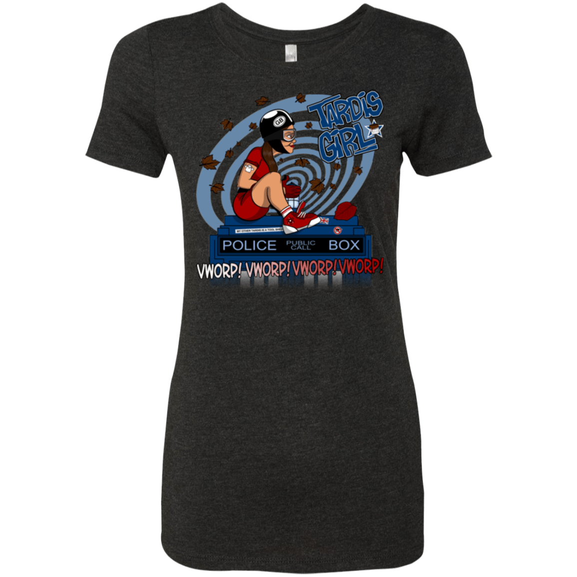 T-Shirts Vintage Black / Small Tardis Girl Women's Triblend T-Shirt