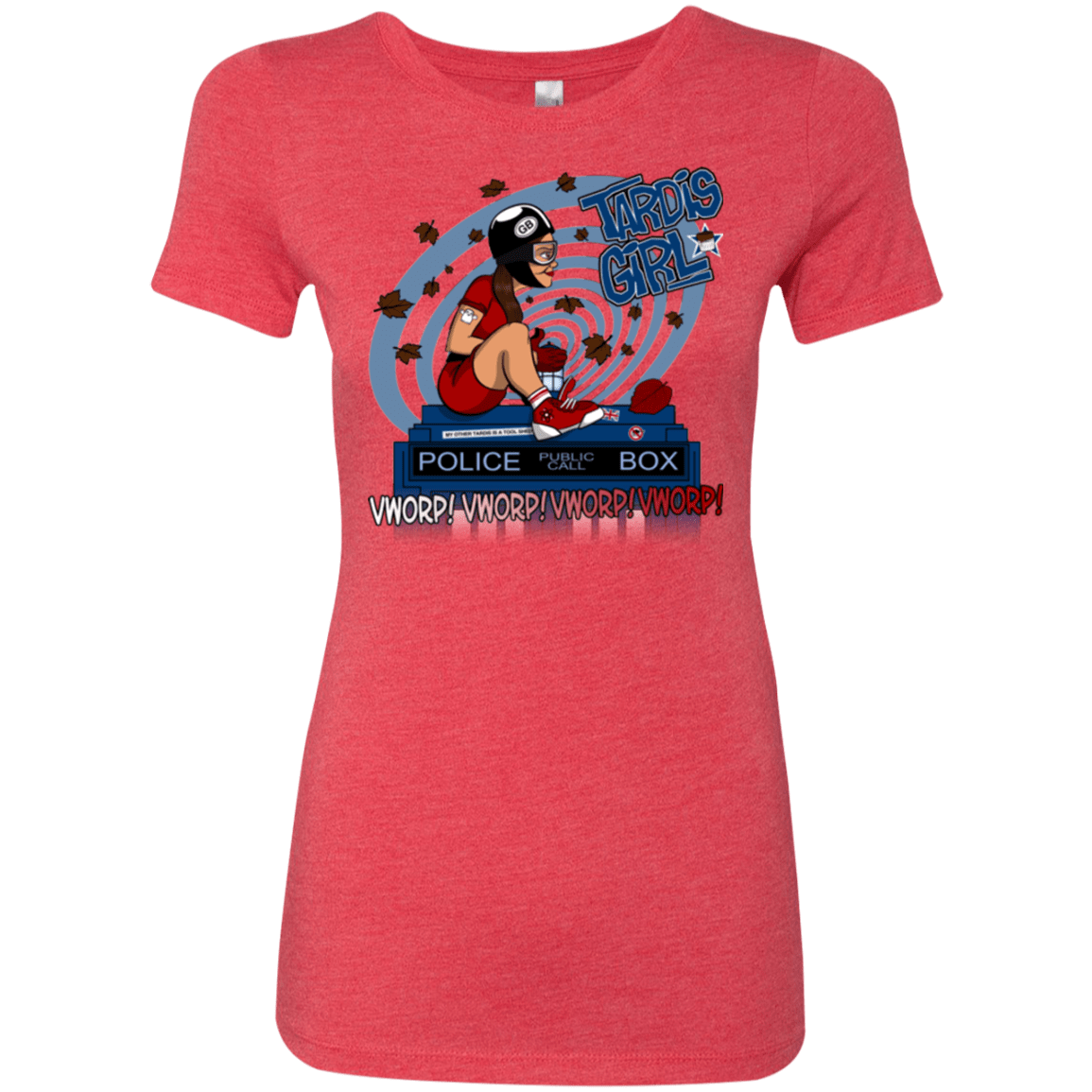 T-Shirts Vintage Red / Small Tardis Girl Women's Triblend T-Shirt