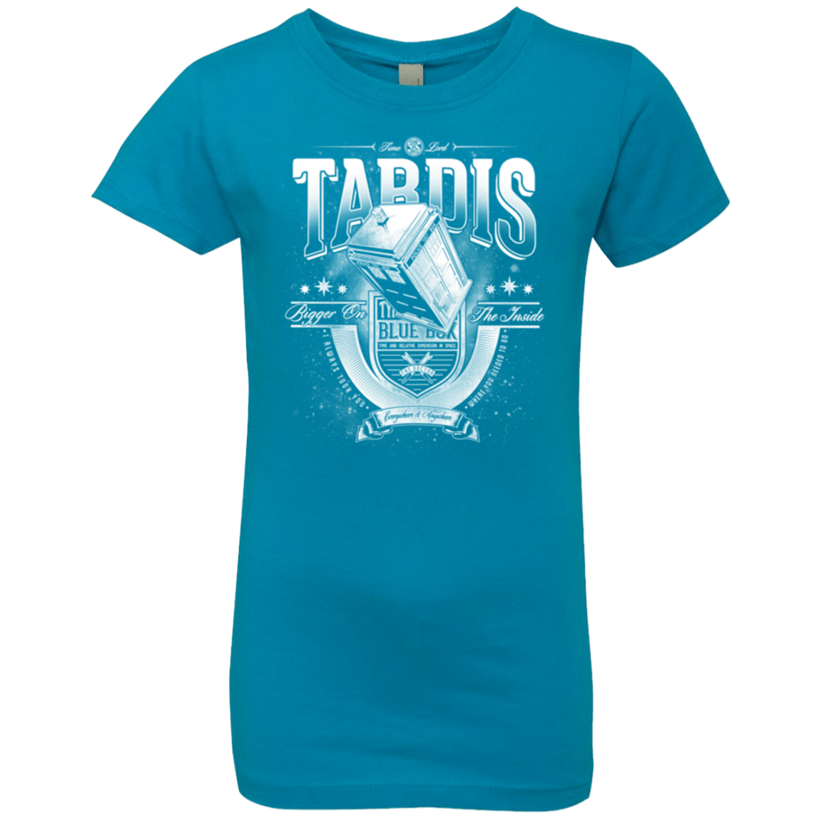 T-Shirts Turquoise / YXS Tardis Girls Premium T-Shirt