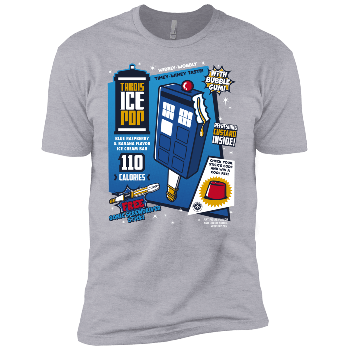 T-Shirts Heather Grey / YXS Tardis Ice Pop Boys Premium T-Shirt