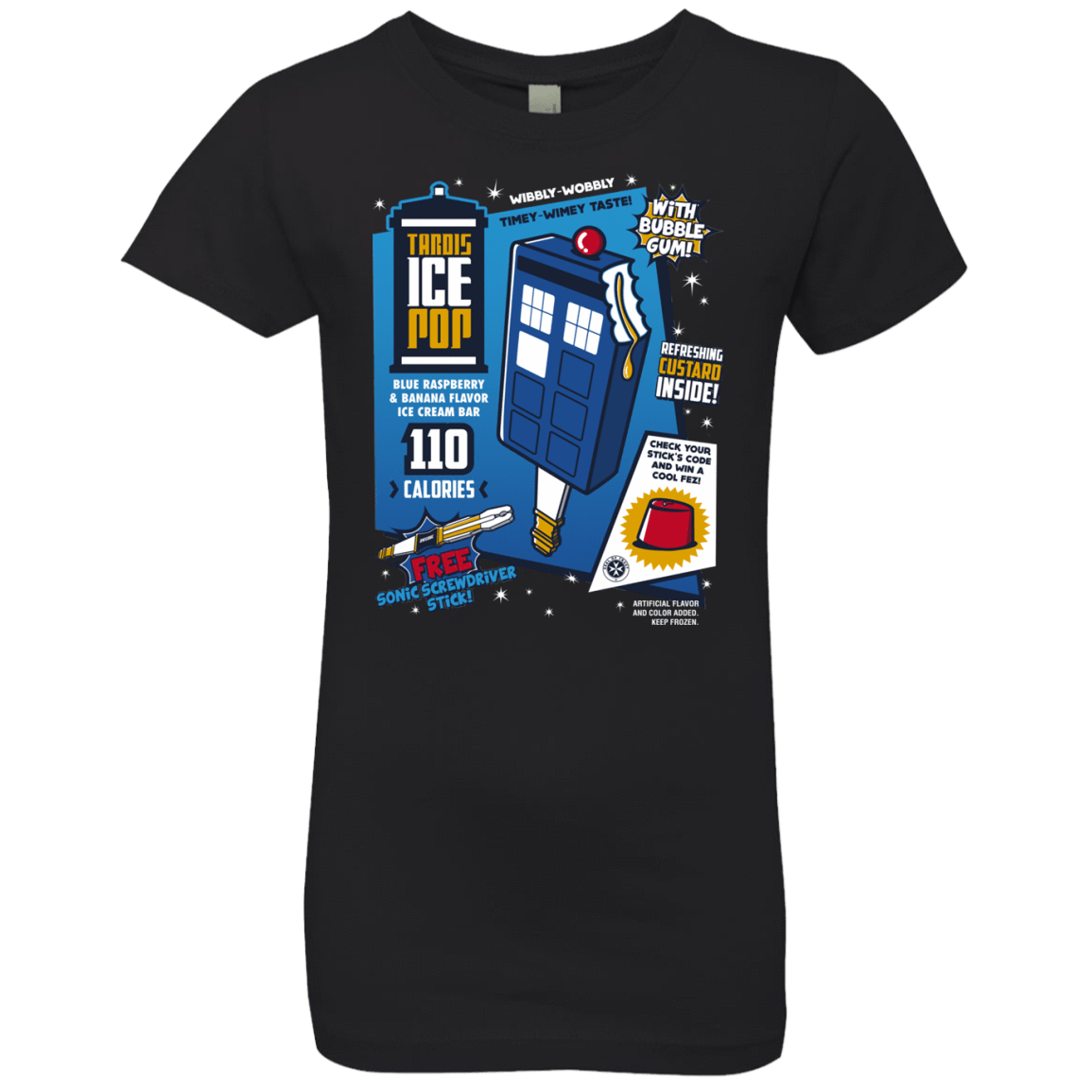 T-Shirts Black / YXS Tardis Ice Pop Girls Premium T-Shirt