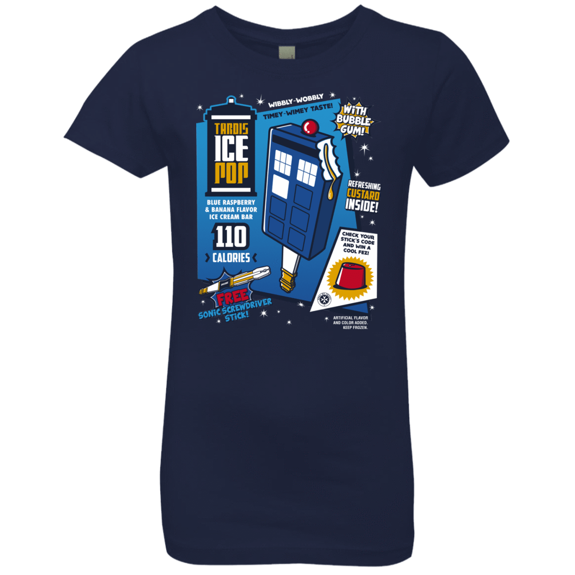 T-Shirts Midnight Navy / YXS Tardis Ice Pop Girls Premium T-Shirt