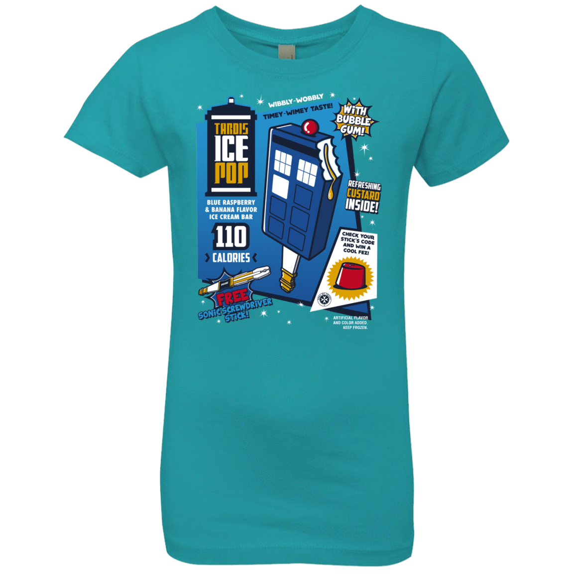 T-Shirts Tahiti Blue / YXS Tardis Ice Pop Girls Premium T-Shirt