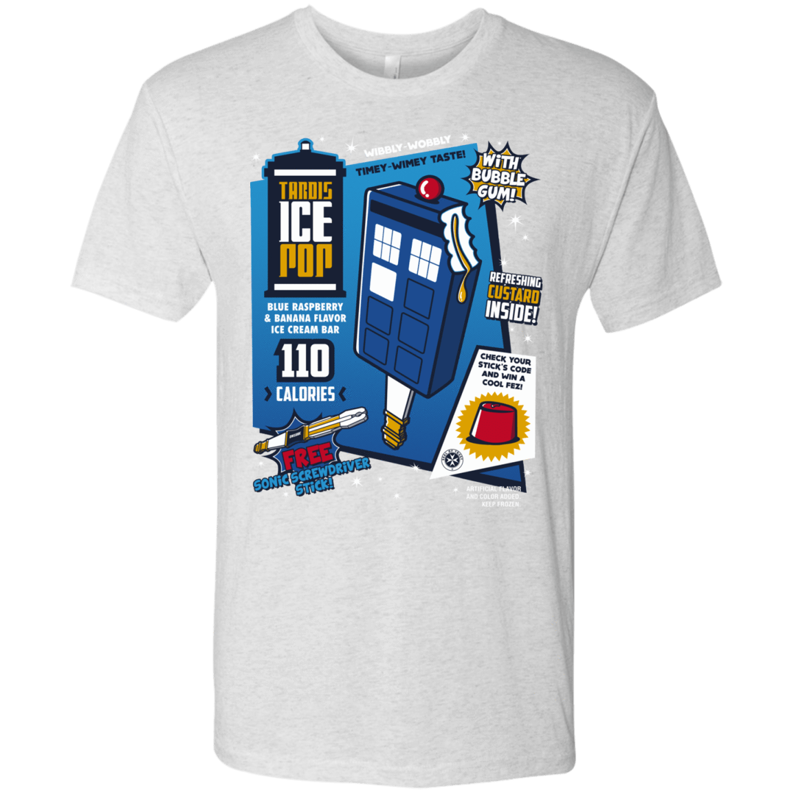 T-Shirts Heather White / S Tardis Ice Pop Men's Triblend T-Shirt