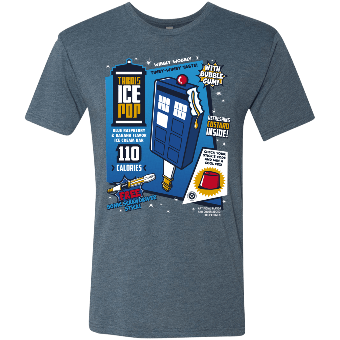 T-Shirts Indigo / S Tardis Ice Pop Men's Triblend T-Shirt