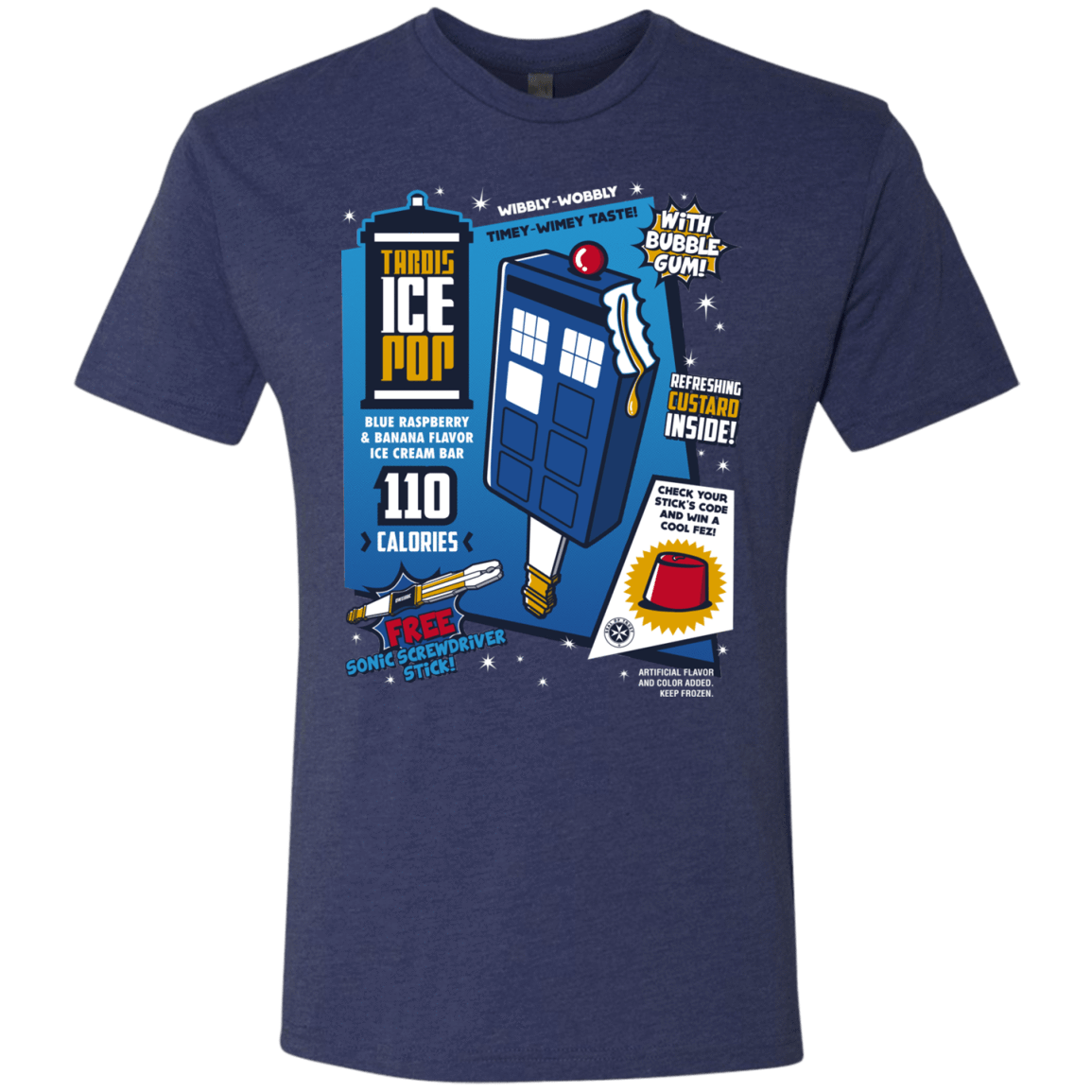 T-Shirts Vintage Navy / S Tardis Ice Pop Men's Triblend T-Shirt