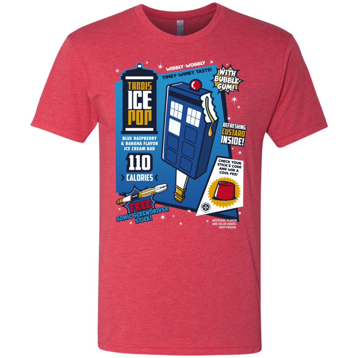 T-Shirts Vintage Red / S Tardis Ice Pop Men's Triblend T-Shirt