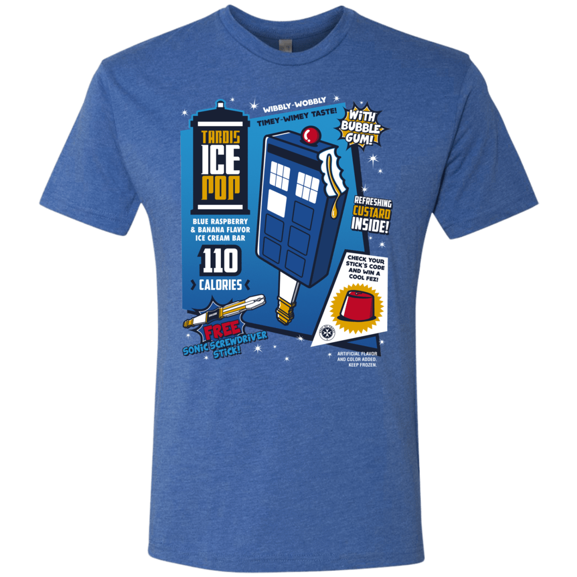 T-Shirts Vintage Royal / S Tardis Ice Pop Men's Triblend T-Shirt