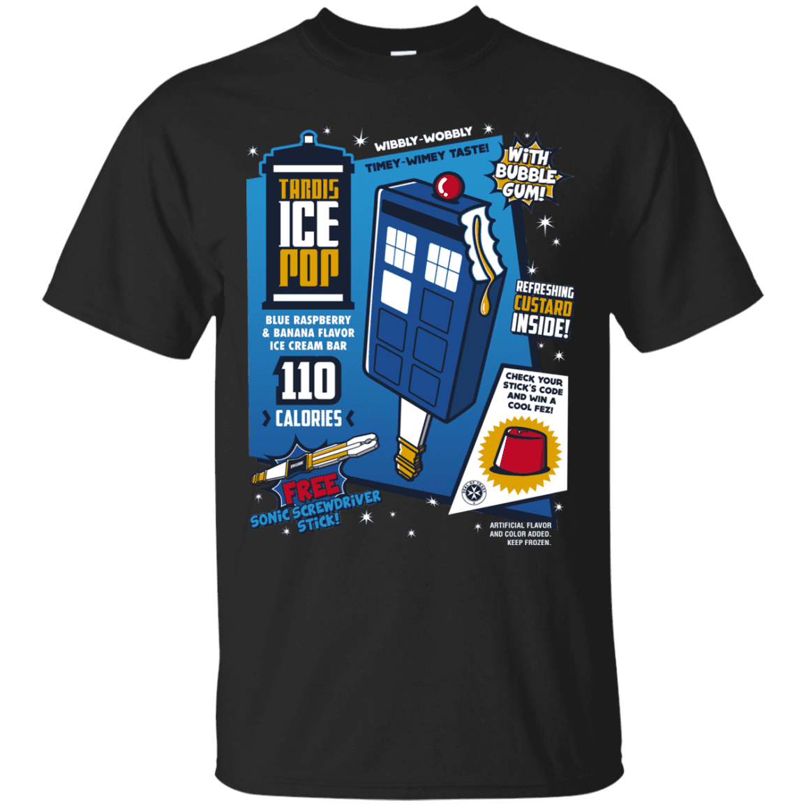 T-Shirts Black / S Tardis Ice Pop T-Shirt