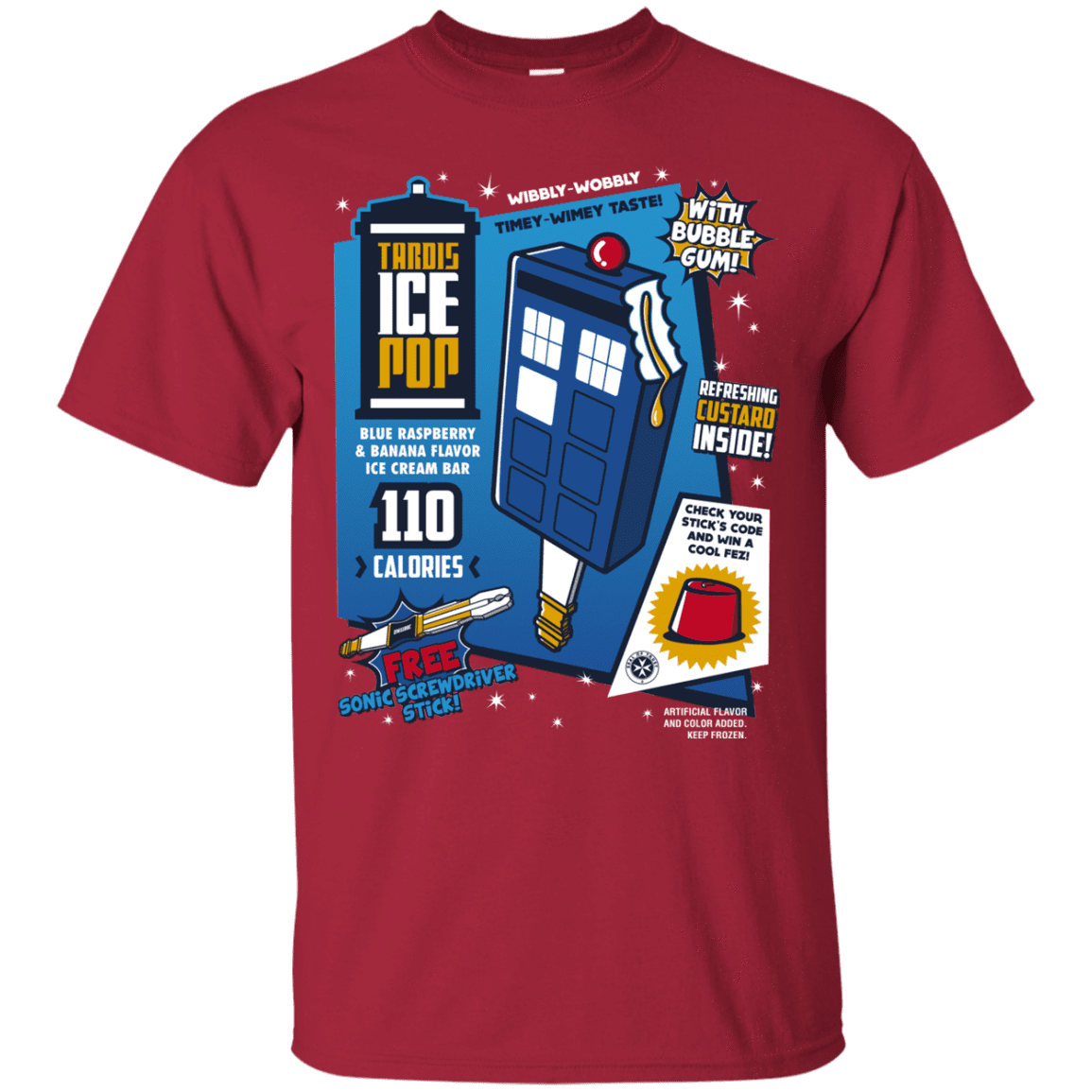 T-Shirts Cardinal / S Tardis Ice Pop T-Shirt