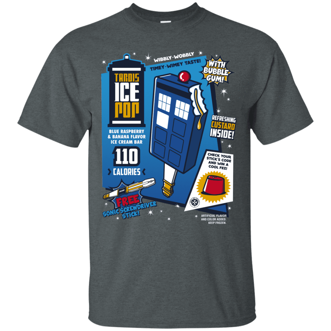 T-Shirts Dark Heather / S Tardis Ice Pop T-Shirt