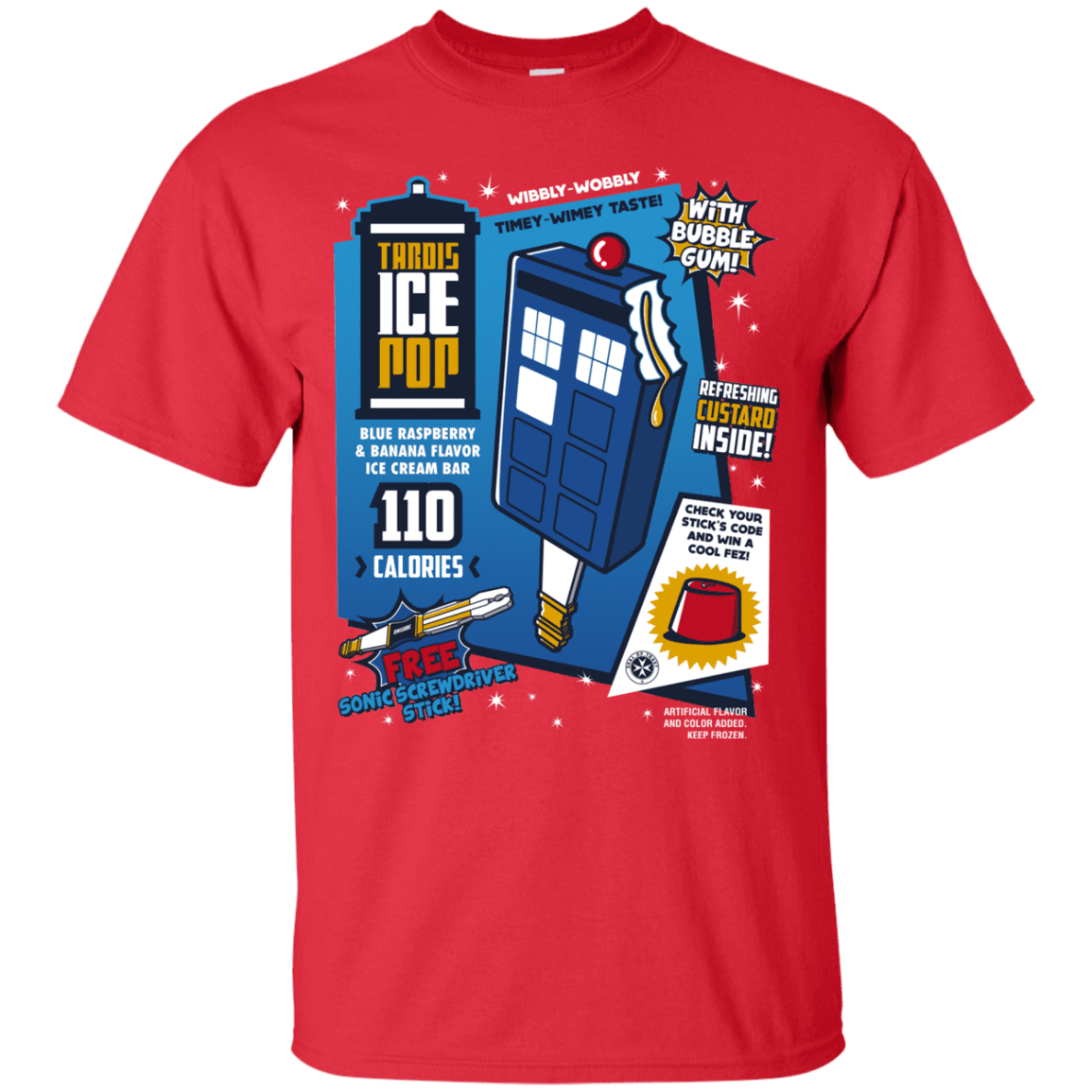 T-Shirts Red / S Tardis Ice Pop T-Shirt