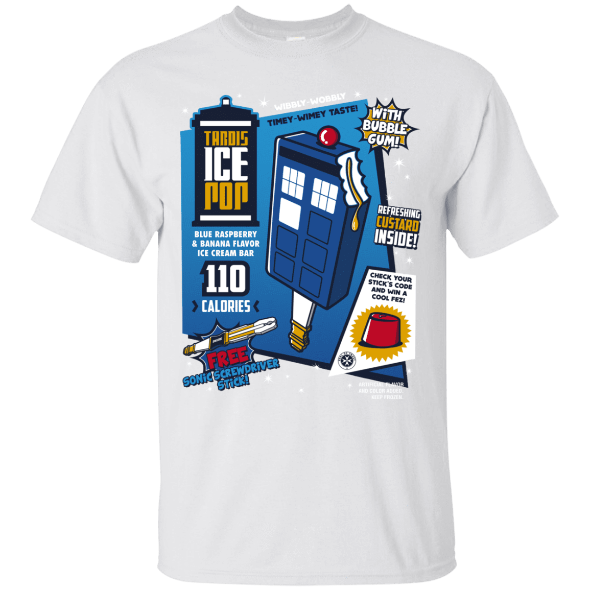 T-Shirts White / S Tardis Ice Pop T-Shirt