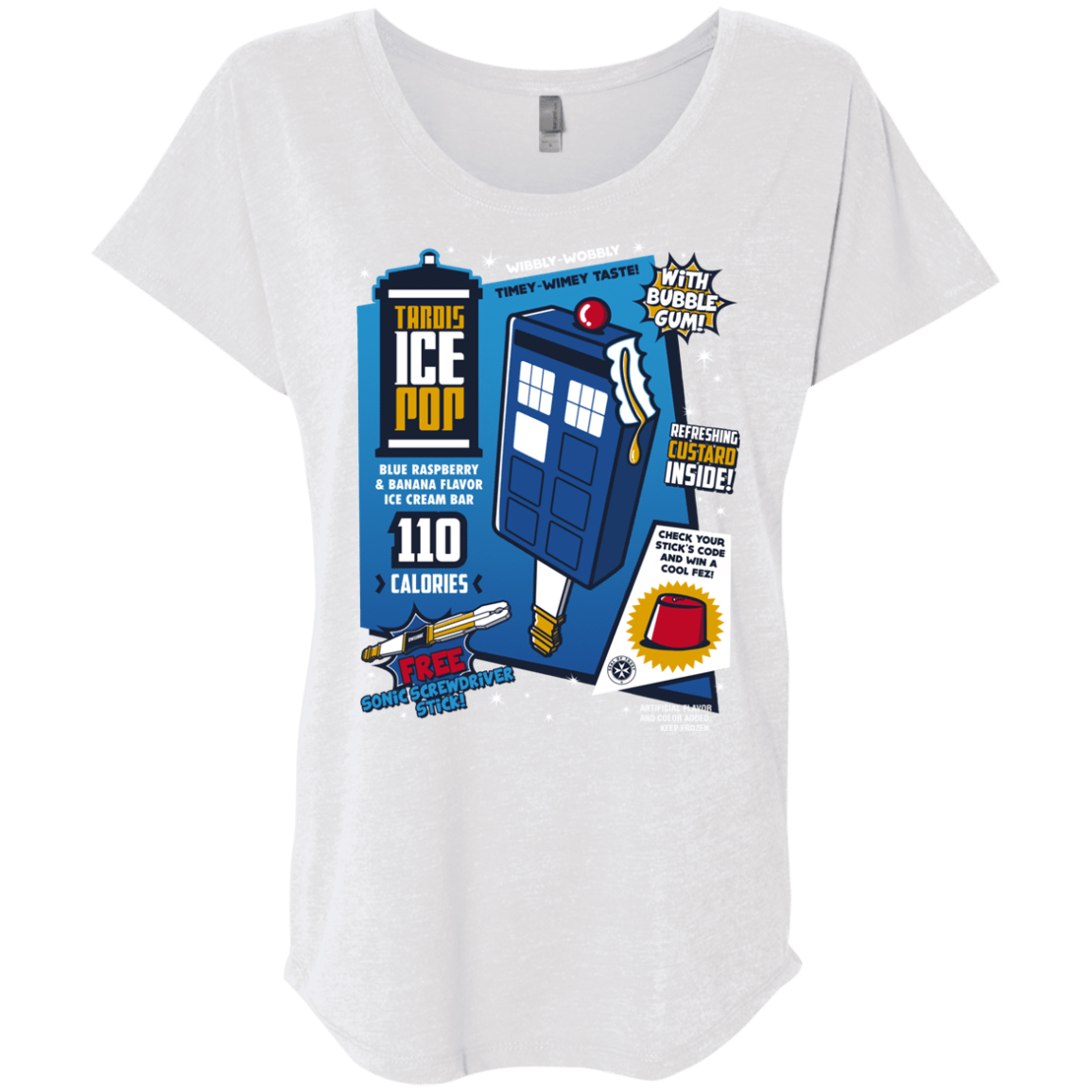 Tardis Ice Pop Triblend Dolman Sleeve