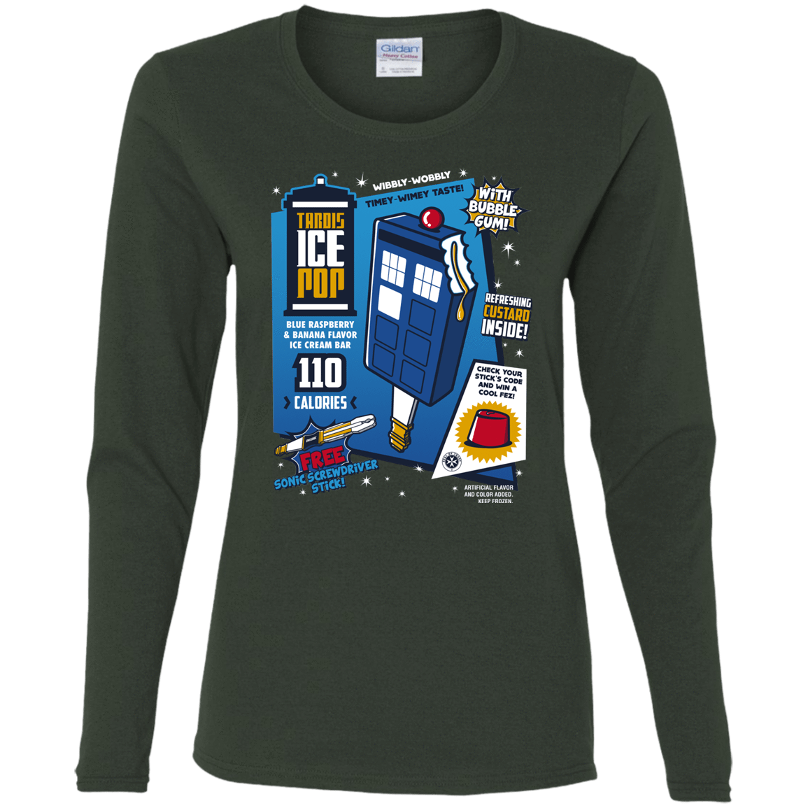 T-Shirts Forest / S Tardis Ice Pop Women's Long Sleeve T-Shirt